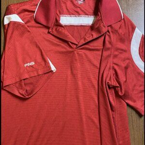 Red & White Ping Performance Stretch Golf Polo - XL